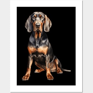 Black and Tan Coonhound Posters and Art